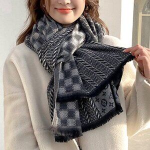 Black Printed Scarf